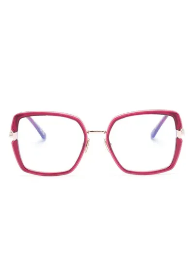 Tom Ford Ft5985b Brille Mit Eckigem Gestell In Rosa