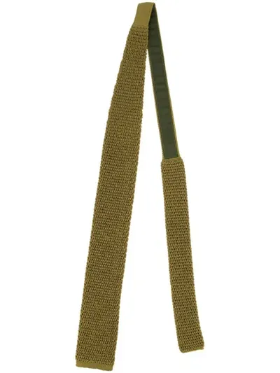 Tom Ford Knitted Silk Tie In Green