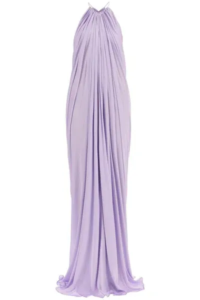 Tom Ford Long Shiny Jersey Dress In Purple