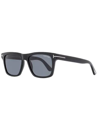 Tom Ford Men's Rectangular Sunglasses Tf906n Buckley-02 01a Black 56mm