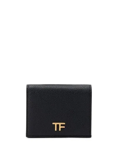 Tom Ford Mini Wallet With Logo Plaque In Black