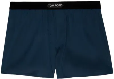 Tom Ford Navy Patch Boxers In Deep Ocean