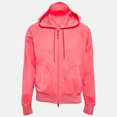 Pre-owned Tom Ford Neon Pink Jersey Zip-up Hoodie Jacket Xl