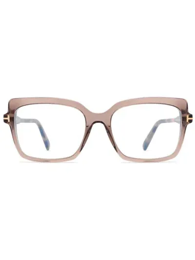 Tom Ford Oversize Frame Glasses In Brown