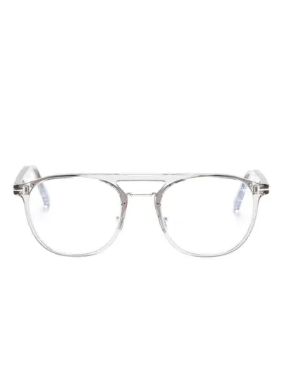 Tom Ford Pilot-frame Glasses In Grey