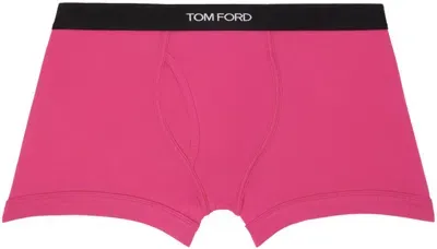 Tom Ford Pink Cotton Boxer Briefs In Hot Pink