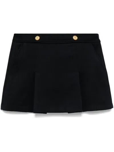 Tom Ford Pleated Mini Skirt In Blue