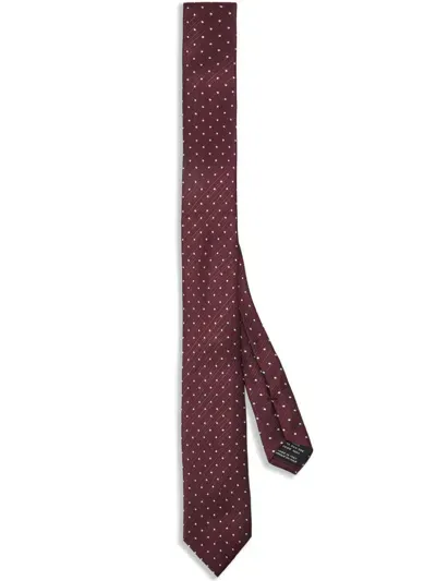 Tom Ford Polka Dot-print Tie In Red