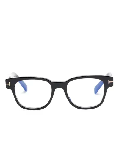 Tom Ford Brille Mit Rundem Gestell In Schwarz