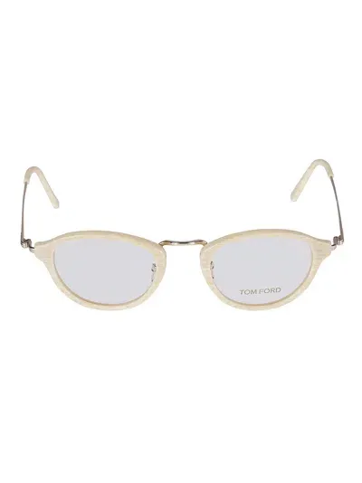 Tom Ford Round Lens Slim Temple Glasses In 060