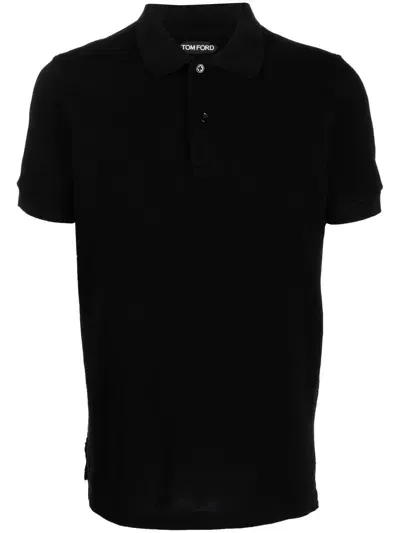 Tom Ford Short-sleeved Polo Shirt In Black