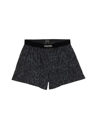 Tom Ford Silk Boxers In Blue