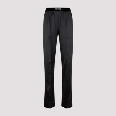 Tom Ford Black Pinched Seam Lounge Pants In Lb999 Black