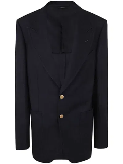 Tom Ford Single Breasted Jacket Clothing In Blue