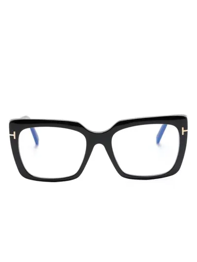 Tom Ford Brille Mit Eckigem Gestell In Schwarz