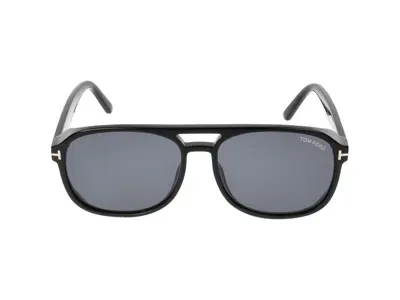 Tom Ford Sunglasses In Glossy Black/smoke