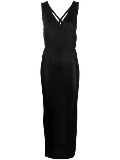 Tom Ford V-neck Knitted Dress In Black