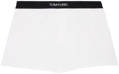 Tom Ford White Jacquard Logo Boxers