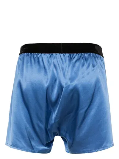 Tom Ford Boxer Con Applicazione In Blue