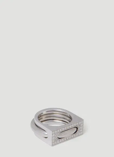 Tom Wood Cage Ring In Silver