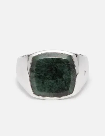 Tom Wood Cushion Green Marble Ring