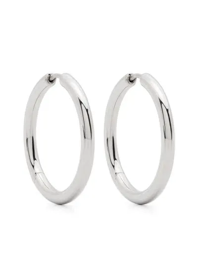 Tom Wood Polished-finish Hoop Earrings In Silver