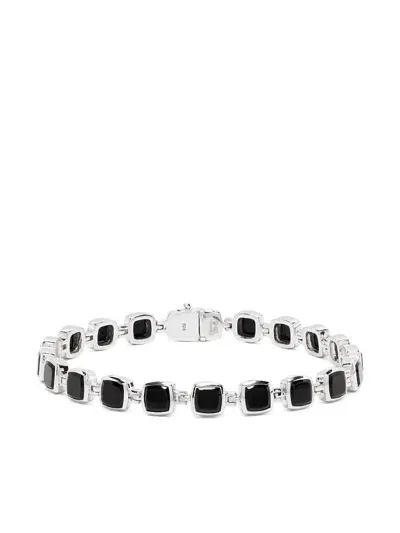 Tom Wood Recycled Silver Onyx Bracelet In シルバートーン