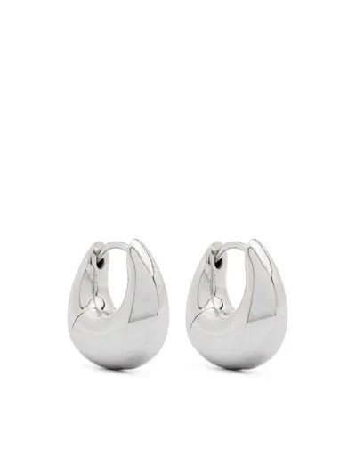 Tom Wood Sculpted Hoop Earrings In Silver