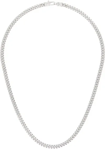 Tom Wood Silver Curb Chain L Necklace In 925 Silver