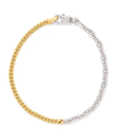 Tom Wood Sterling Silver And Gold-plated Rue Chain Bracelet In Multi