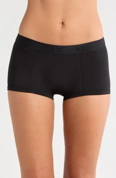 Tomboyx Stretch Modal Boyshorts In Black/white