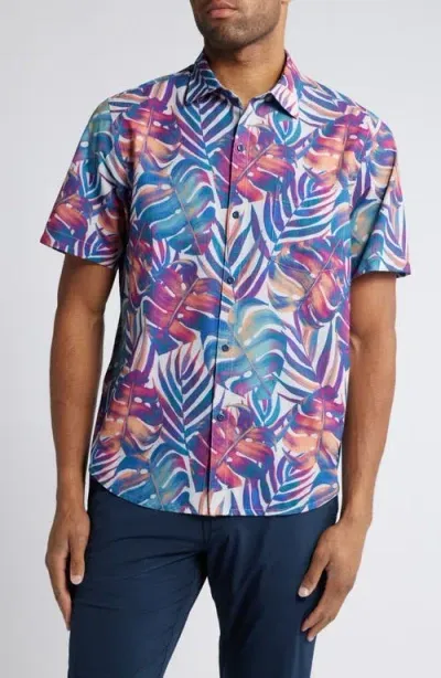 Tommy Bahama Bahama Coast Monarch Monstera Islandzone® Short Sleeve Button-up Shirt In Summer Gre