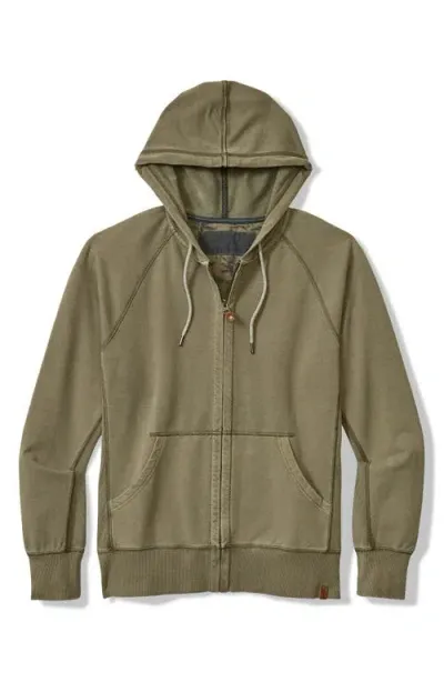 Tommy Bahama Ben & Terry Cotton Zip-up Hoodie In Tea Leaf