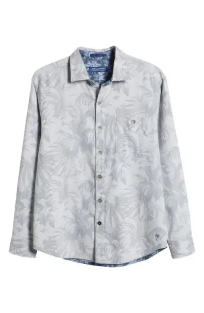 Tommy Bahama Canyon Beach Durango Palms Flannel Button-up Shirt In Micro Chip