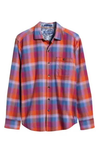 Tommy Bahama Canyon Beach Fireside Check Flannel Button-up Shirt In Dockside B