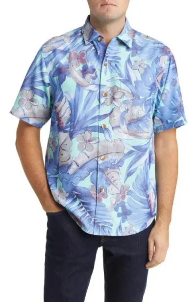 Tommy Bahama Coconut Point Forever Fronds Short Sleeve Button-up Shirt In Blue