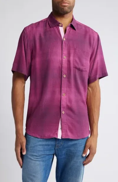 Tommy Bahama Madera Ombré Short Sleeve Button-up Silk Shirt In Bougainvil