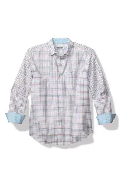 Tommy Bahama Sarasota Cabo Check Performance Button-up Shirt In Chambray Blue