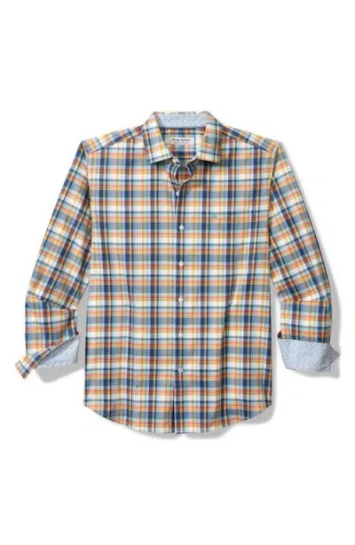 Tommy Bahama Sarasota Stretch Marina Plaid Islandzone® Button-up Shirt In Seven Seas