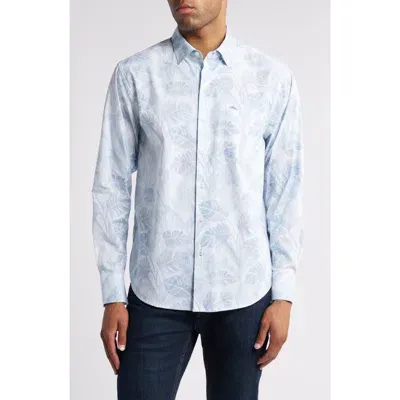 Tommy Bahama Sarasota Stretch Misty Fronds Islandzone® Button-up Shirt In Dew Drop