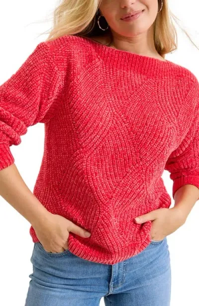 Tommy Bahama Shell St. Luna Boat Neck Sweater In Red