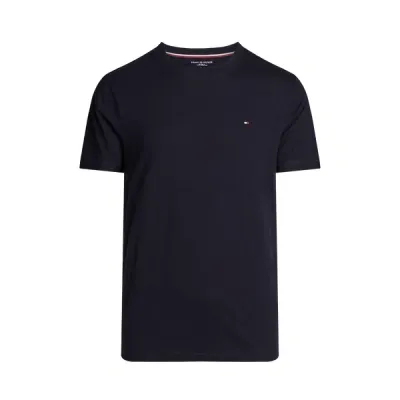 Tommy Hilfiger Logo-embroidered T-shirt In Blue