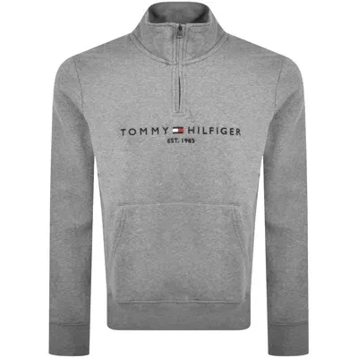 Tommy Hilfiger Half Zip Sweatshirt Grey In Gray