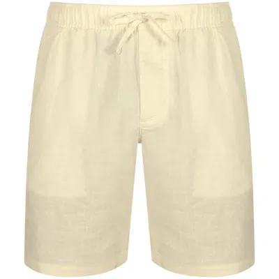 Tommy Hilfiger Harlem Drawstring Linen Shorts Crea In Cream