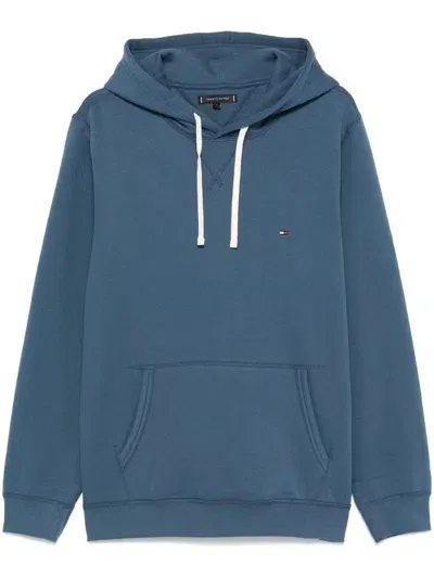 Tommy Hilfiger Jersey Hoodie In Blue