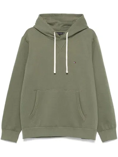 Tommy Hilfiger Jersey Hoodie In Green