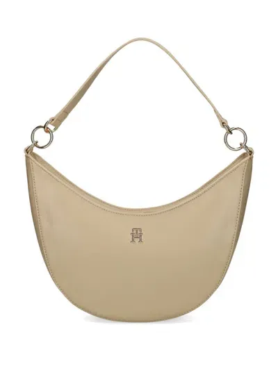 Tommy Hilfiger Logo-appliqué Shoulder Bag In Neutrals