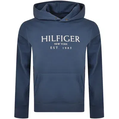 Tommy Hilfiger Logo Pullover Hoodie Blue