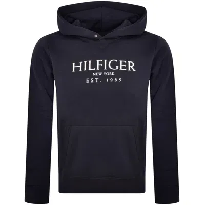 Tommy Hilfiger Logo Pullover Hoodie Navy