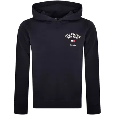 Tommy Hilfiger Logo Pullover Hoodie Navy